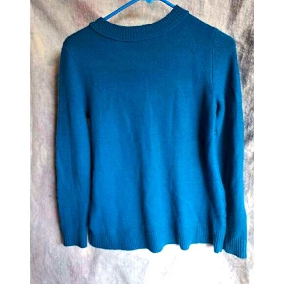 Diane von Furstenberg DVF AQUA BLUE cashmere Wool Sweater Womens Small - Picture 3 of 6